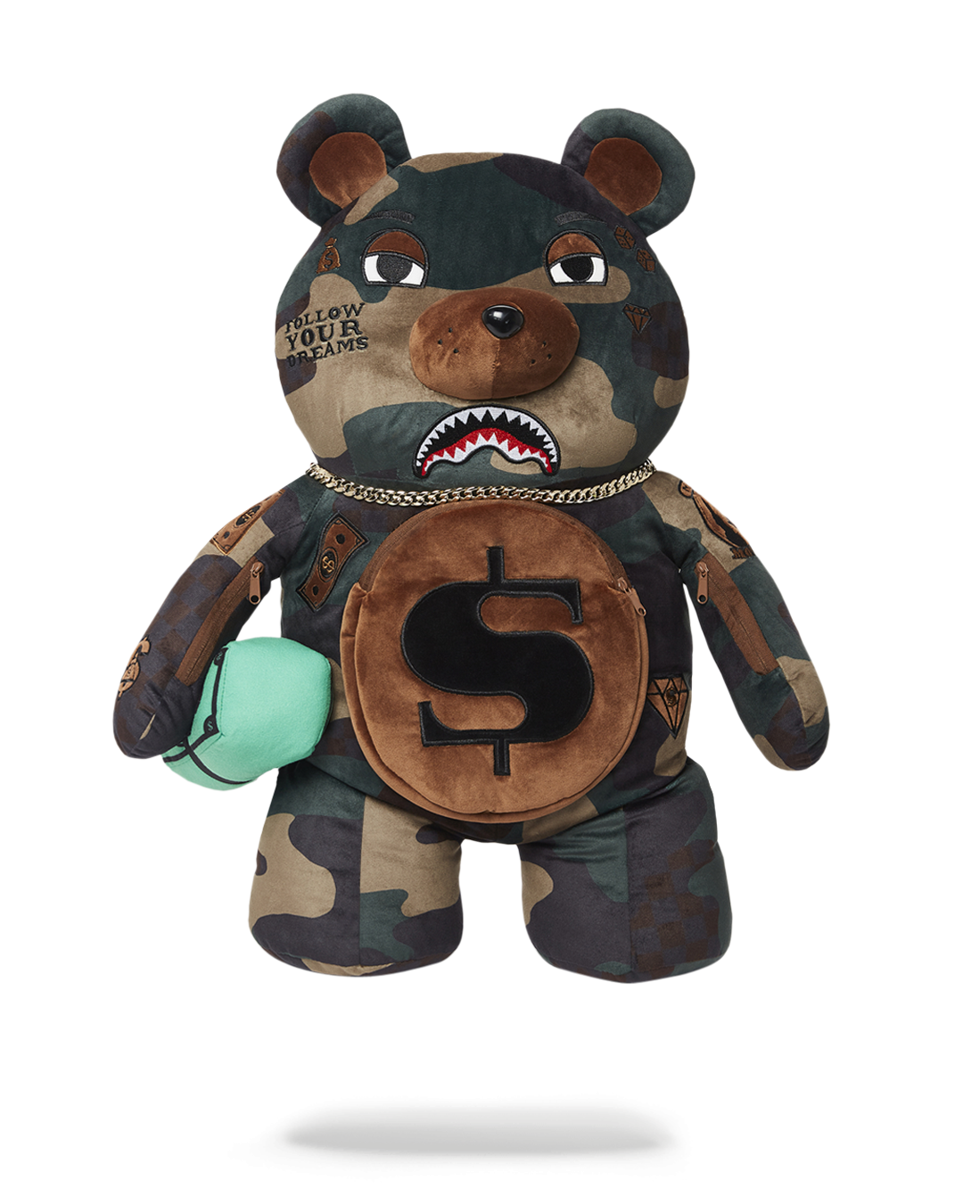 CAMOCHECK MONEYBEAR TEDDYBEAR BACKPACK